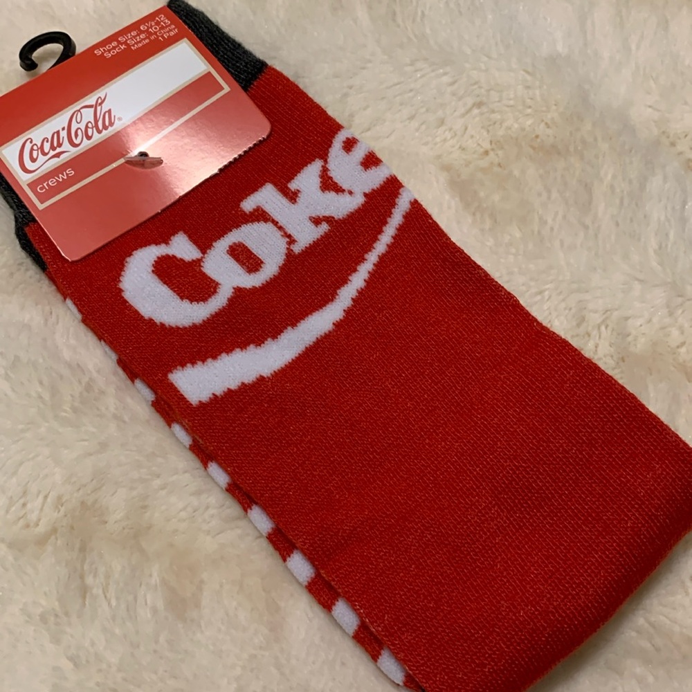 Coca-Cola Red and White Socks